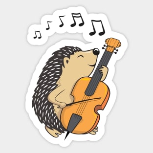 hedgehog playing cello Sticker